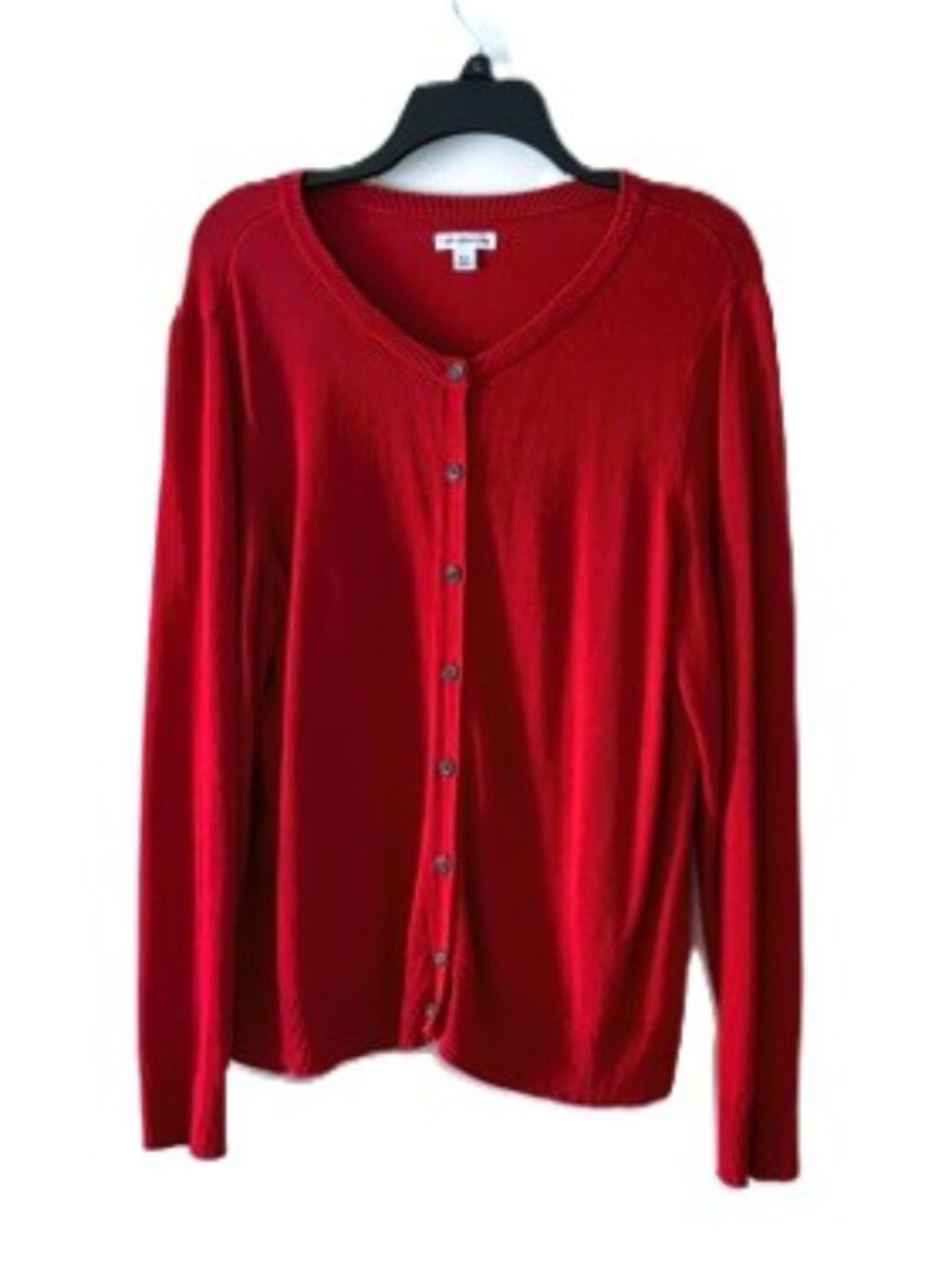 Croft & Barrow Red Button-Down Cardigan Sweater